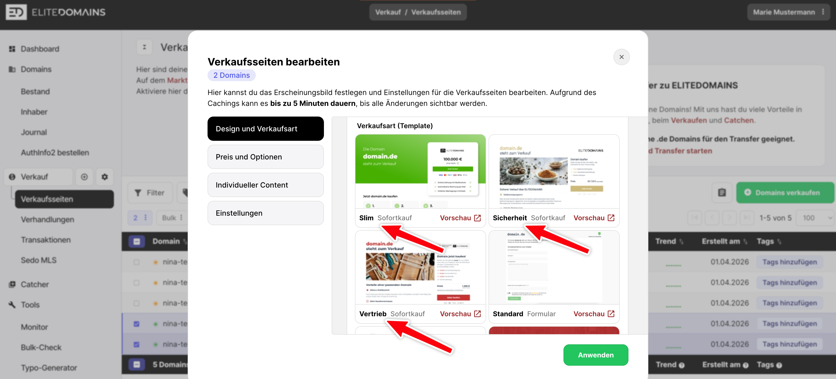 3 Templates für den Sofortkauf mit Treuhandservice.
