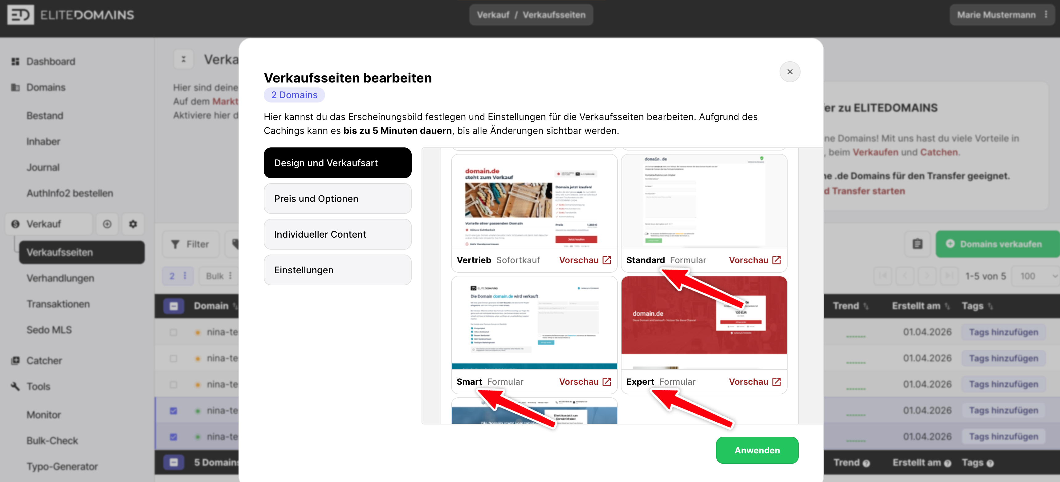 3 Templates für das Kontaktformular.
